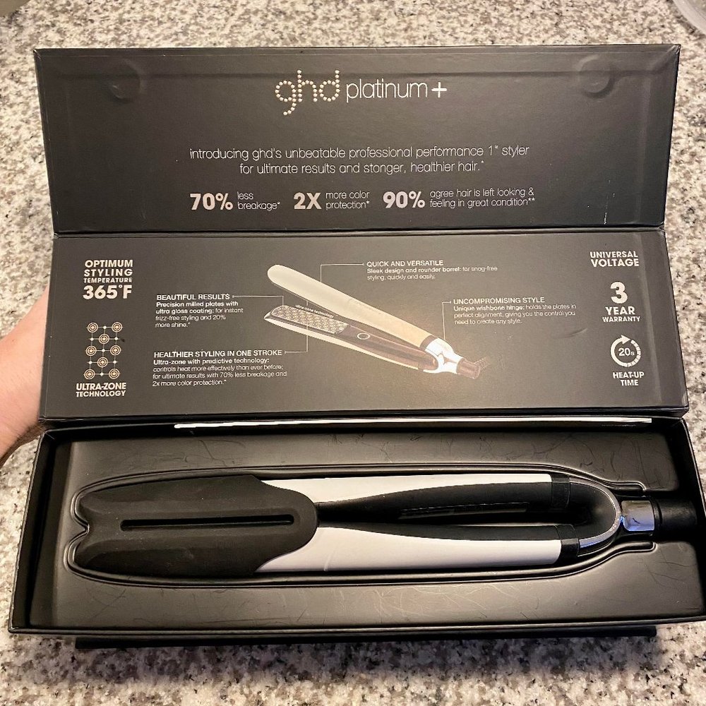 GHD Platinum Plus Ceramic Iron 1" WHITE